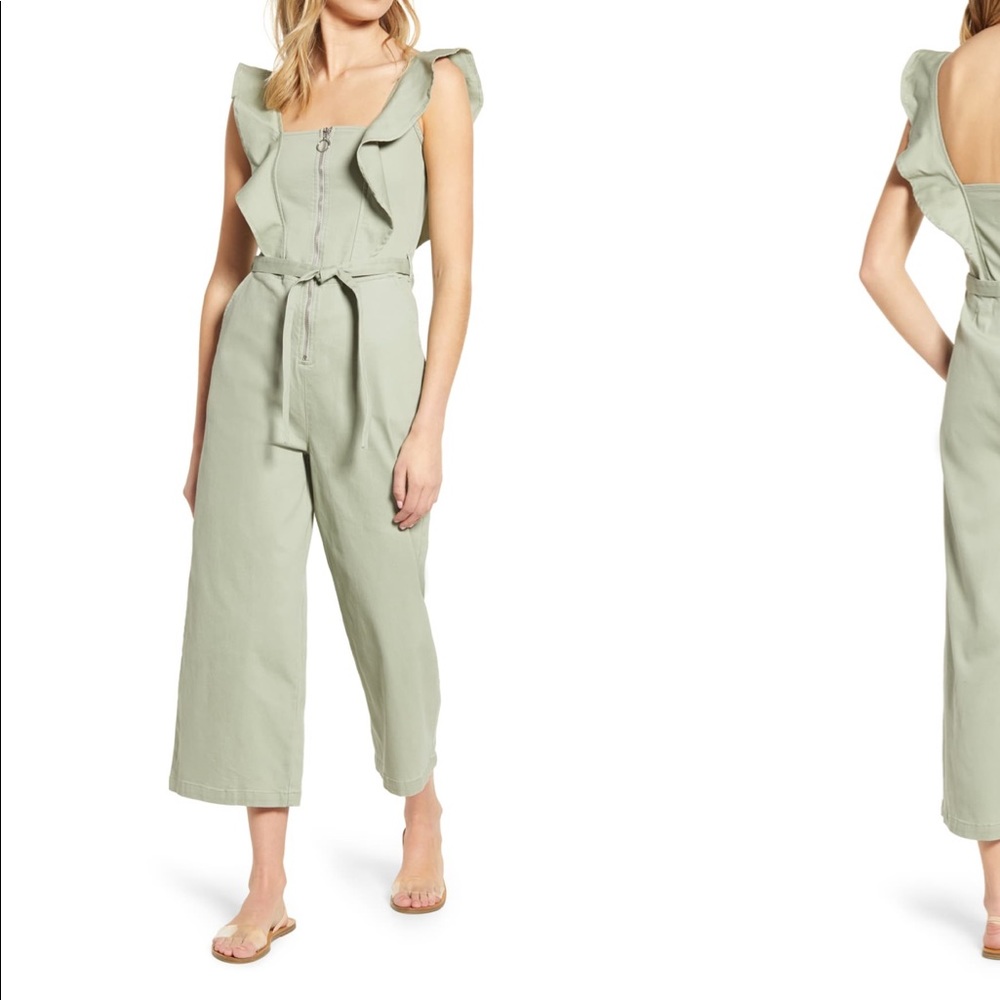 Tinsel ruffle jumpsuit